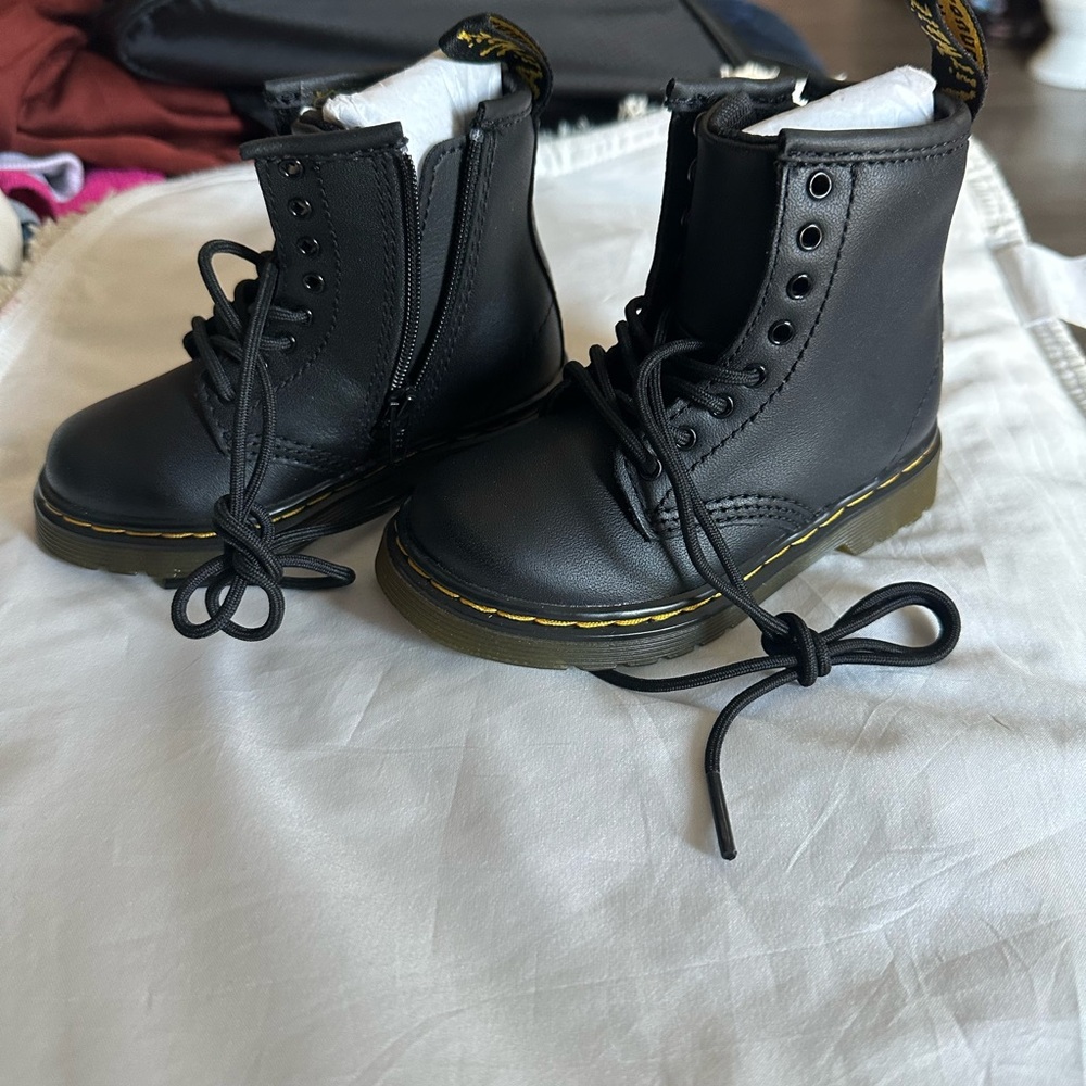 Dr. Martens Black Kids Boots